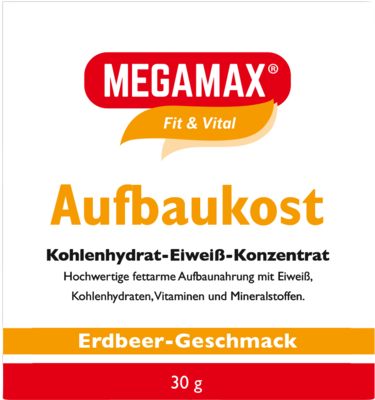 MEGAMAX Aufbaukost Erdbeere Pulver