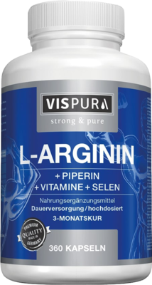 L-ARGININ 750 mg hochd.+Piperin+Vitamine Kapseln