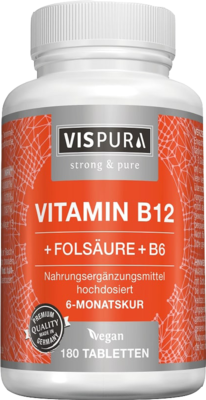 VITAMIN B12 1000 µg hochdos.+B9+B6 vegan Tabletten