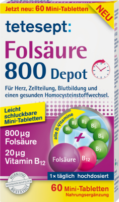 TETESEPT Folsäure 800 Depot Tabletten