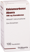 CALCIUMCARBONAT ABANTA 500 mg Kautabletten