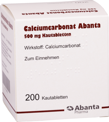 CALCIUMCARBONAT ABANTA 500 mg Kautabletten