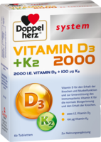 DOPPELHERZ Vitamin D3 2000+K2 system Tabletten