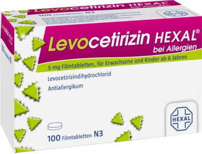 LEVOCETIRIZIN HEXAL bei Allergien 5 mg Filmtabl.