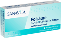 FOLSÄURE SANAVITA 5 mg Tabletten