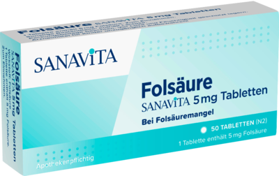 FOLSÄURE SANAVITA 5 mg Tabletten