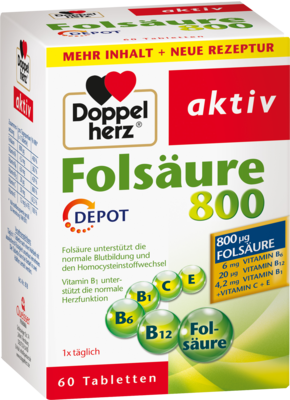 DOPPELHERZ Folsäure 800 Depot Tabletten