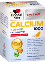 DOPPELHERZ Calcium 1000+D3+K2 system Kautabletten