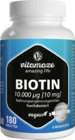BIOTIN 10 mg hochdosiert vegan Tabletten