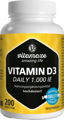VITAMIN D3 1.000 I.E. daily vegetarisch Tabletten