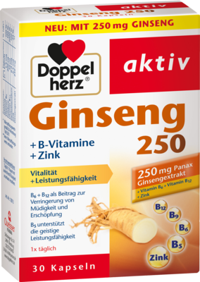 DOPPELHERZ Ginseng 250+B-Vitamine+Zink Kapseln